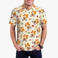 thumbnail image 5 of Yiaed Forest SquirrelPrint Men's Short Sleeve Polo Shirt,Golf Polo for Men Three-Button Golf Shirt Athletic Casual Collared T-Shirt- X-Large, 5 of 7