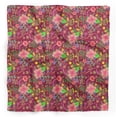 thumbnail image 1 of Bimba Bandanas pour Tête Imprimés en Pure Soie à Feuilles Rouges et Fleurs d'Oléandre Foulard d'Été pour Cou 40 x 80 Pouces, 1 of 6
