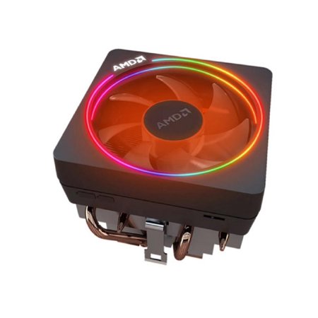 AMD Wraith Prism RGB LED Lighting Socket AM4 4-Pin Connector CPU Cooler with Copper Core Base & Aluminum Heatsink & 4.13-Inch Fan