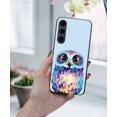 thumbnail image 5 of WIRESTER Shockproof Soft Rubber Cover Case for Samsung Galaxy S24 FE 6.7", Blue Owl On Light Blue Background, 5 of 5