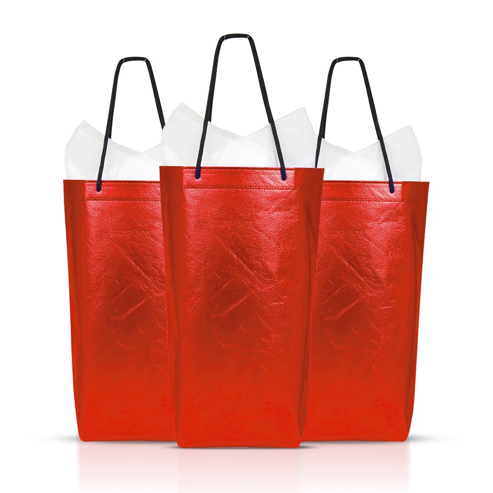 Colorful Tall Gift Bags, NonWoven Bag Tote Bags, Rope Handles, Tissue