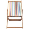 thumbnail image 3 of vidaXL Folding Beach Chair Fabric and Wooden Frame Multicolour, 3 of 5