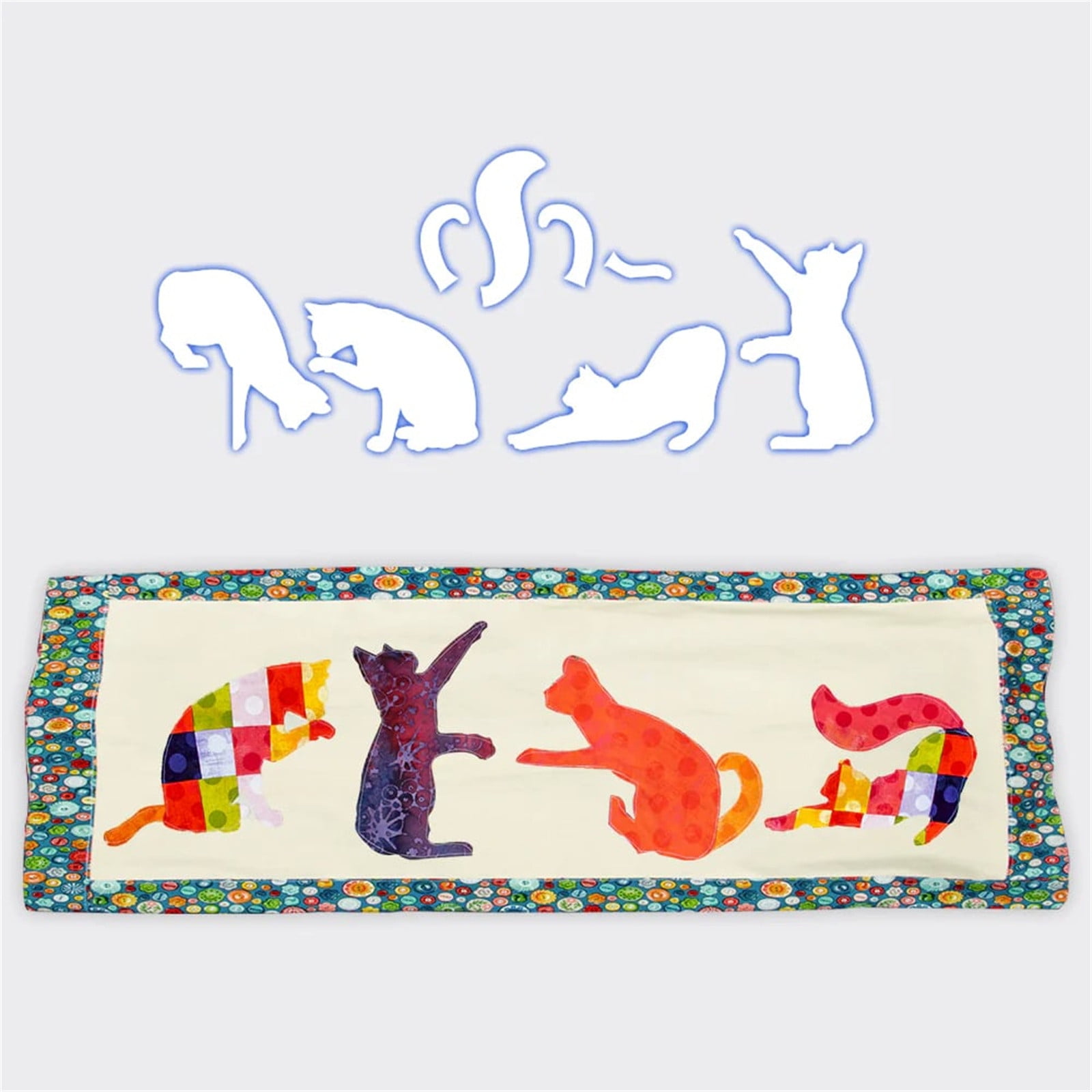 Paaisye Cute Cat Template Ruler,DIY Patchwork Maker Kit Multifunction