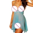 thumbnail image 2 of Pajamas Underwear Pajama Sets for Women 2 Pcs set Super Lace Dress Underwear Temptation Plus Size, 2 of 4