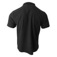 thumbnail image 5 of JTieacloth Collared Work Shirts Men's Casual V Neck Textured Shirts Slim Fit Solid Short Sleeve Cotton T Shirts Waf Fle Knit Soft Tees Black L, 5 of 6
