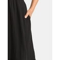 thumbnail image 3 of Time and Tru Women's Cotton Double Cloth Tiered Midi Dress, Sizes XS-XXXL, 3 of 4