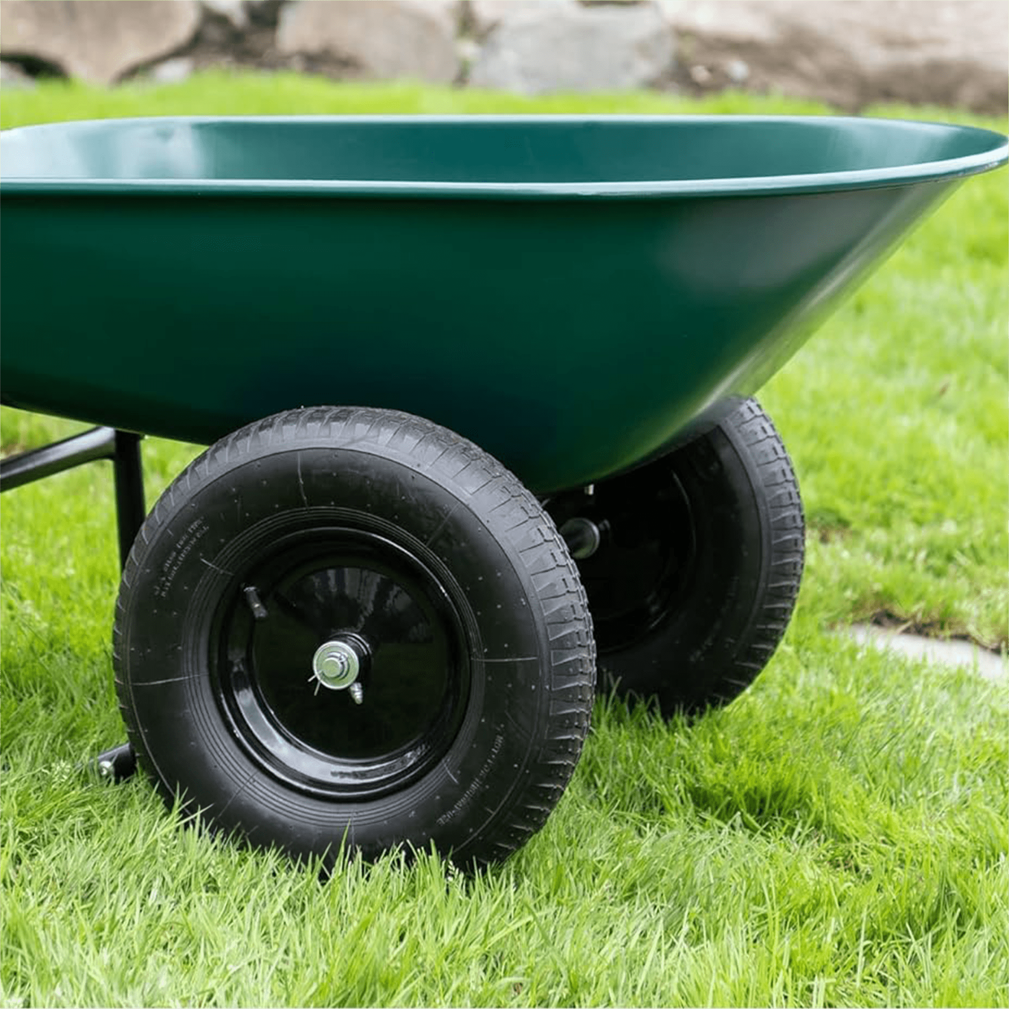 Wheelbarrow Tire Assembly, 4.10/3.50-4, 4PR Stud Tire and Wheel