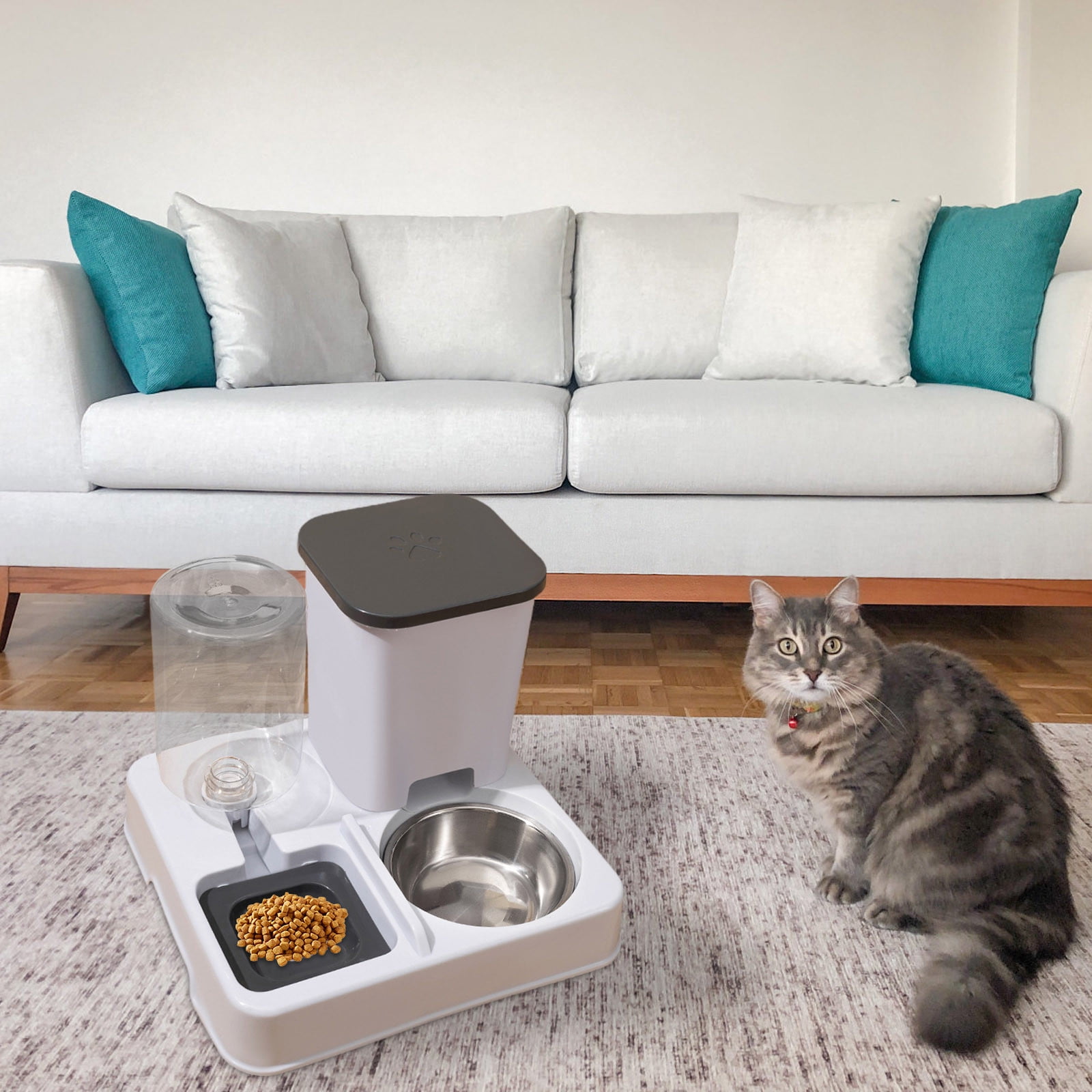 Sentmoon Room Decor Pet Water Dispenser With Large Capacity Dry Wet Separation Automatic Water Feeder Integrated Water And Food Feeder Dog Water Dispenser