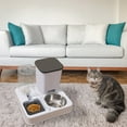 thumbnail image 3 of Automatic Pet Food and Water Dispenser with Large Capacity, Dry Wet Separation Design, 10-Day Supply for Dogs Cats Rabbits, 27x25x21cm, 3 of 5