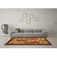 thumbnail image 3 of Ahgly Company Indoor Rectangle Abstract Brown Modern Area Rugs, 6' x 9', 3 of 4