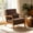Chenille Brown, variant on JOYMOR Modern Accent Chair, Cream Chenille Upholstered, Solid Wood Frame with Lumbar Pillow, Lounge Armchair for Living Room, Bedroom