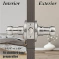 thumbnail image 3 of Wave Style Lever Handles Entrance Door Knobs Entry Door Locks Brushed Nickel, 3 of 5