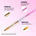 thumbnail image 3 of Pincel acrílico Kiara Sky #16 100% puro Kolinsky Pink, 3 of 6