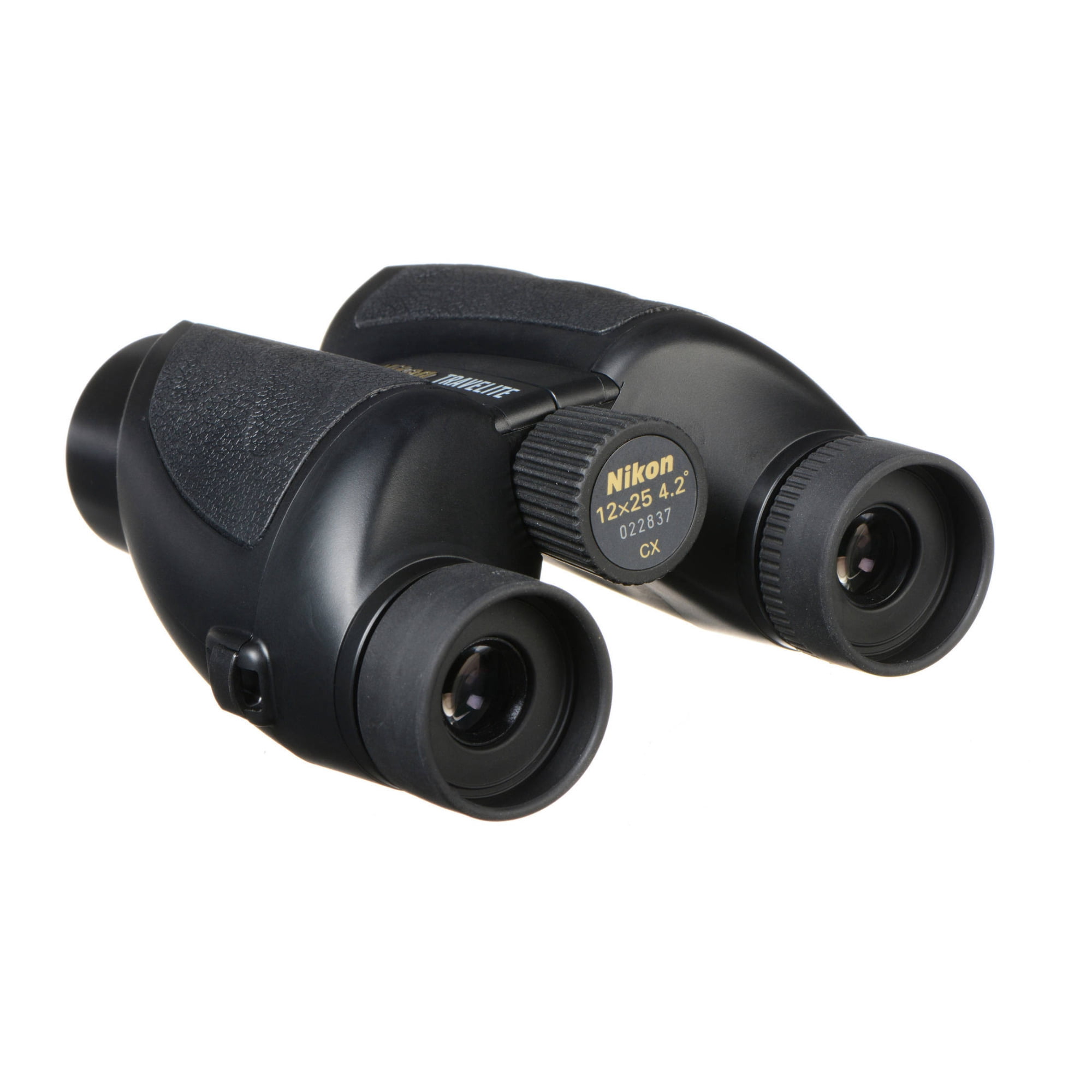 Restored Nikon 12x25 Travelite Binoculars with 12x Magnification Fully Multi-Coated Optics BAK4 Reverse Porro Prisms Lightweight and Compact (Black, ) (Refurbished)