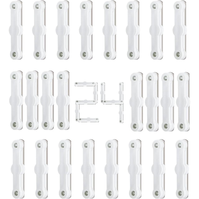 24 piezas de tiras magnéticas para mosquiteras de ventana, juego de imanes autoadhesivos para fijar cortinas de malla, cortinas de puerta, mosquiteras