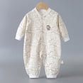 thumbnail image 3 of KPOPLK Baby Boys Pajamas One Piece Boys Button Down Long Sleeve Footless Sleepers for 0 3 6 9 12 18 Months Size 0-3 Months, 3 of 5