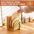 thumbnail image 4 of Bamboo Trivet with Stand -Heat Resistant Pot Holders for Kitchen,Multi-Purpose Hot Pads,Hot Plate Mats,Large Stove Mat-Air Fryer Accessories and Trivets for Hot Dishes,8PCS, 4 of 6