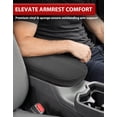 thumbnail image 6 of KBH Center Console Armrest Cover for 2019-2025 Toyota RAV4 Accessories, Leather Middle Console Cover Pad Protector for Car Interior, Black-Gray Stitch, 6 of 8