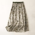 thumbnail image 2 of Cavosen Fall Midi Skirt Elastic Waist Skirts A Line Solid Short Skirts Trendy Cute Date Night Club Skirt, 2 of 7