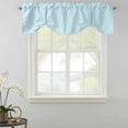 thumbnail image 2 of Tie Up Valance Curtain for Kitchen, White Polka Dot on Blue Rod Pocket Short Curtains Adjustable Tie-Up Shade Valances, Modern Minimalist Art Window Treatment for Bathroom Living Room Bedroom, 2 of 9