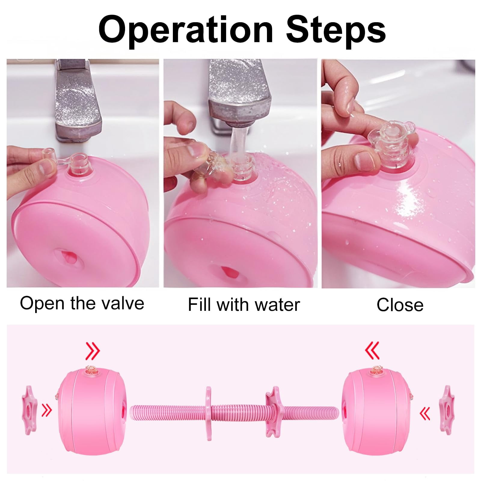 Travel Weights Water Filled Dumbbell Set Of 2 6lb Hand For Women At Home Gym Exercise