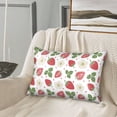 thumbnail image 2 of Xecao Strawberry Pattern Satin Pillowcases for Hair and Skin, Luxurious and Silky Pillow Cases with Envelope Closure, 20x30 Inches, 2 of 7