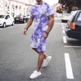 thumbnail image 1 of MKLEKYY Conjunto Deportivo Informal Corto Para Mujer Y Hombre, Ideal Para Vacaciones Y Fitness, Con Mangas Cortas Y Pantalones Cortos, Ideal Para Actividades De Primavera, Verano Y Otoño., 1 of 4