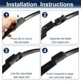 thumbnail image 6 of Unique Bargains 1 Set Black Vehicle Front Windshield Wiper Blades 26"+14" for Buick Encore 2013-2020, 6 of 7