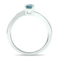 thumbnail image 2 of SZUL Women's Solitaire Aquamarine Wave Ring in 10K White Gold, 2 of 5