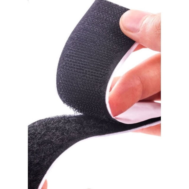 Scratch Autoadhesivo Extra Fuerte 10M, Cintas Adhesivas de Doble Cara Cinta de Agarre Adhesivo (Negro)