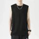 thumbnail image 1 of pstuiky Camiseta sin mangas para hombre, Camisola deportiva informal de cuello redondo y alta elasticidad de color liso para hombre Camisas de hombre l, 1 of 7