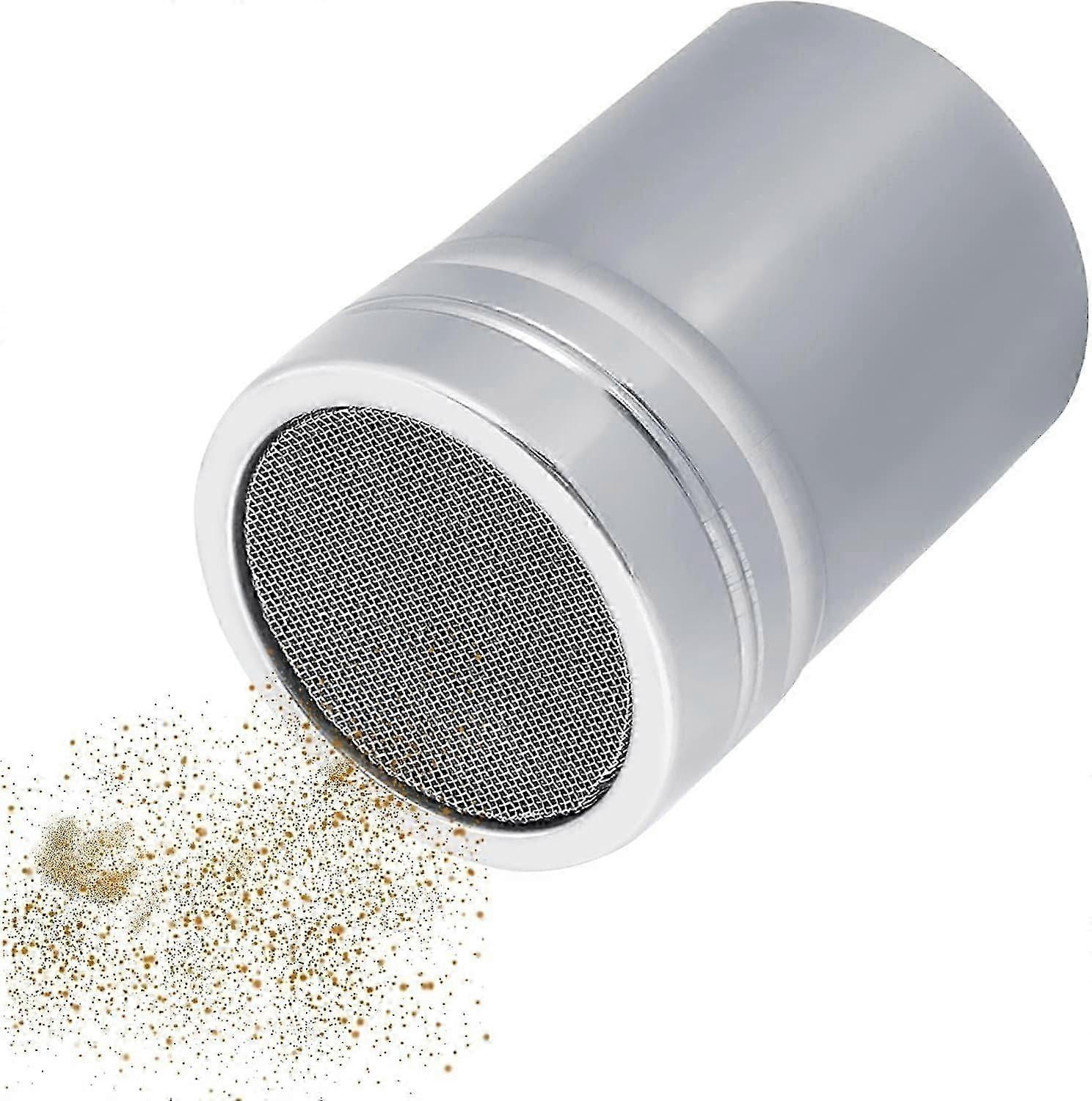 Icing Powder Shaker Fine Mesh Stainless Steel Powder Shaker with Lid, Flour Dredger, Icing ...
