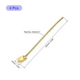 thumbnail image 2 of Unique Bargains 4Pack 8.7' Stainless Steel Spoon Straw Reusable Long Handle Straw Spoon, Gold, 2 of 6