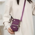 thumbnail image 2 of Cell Phone Purse Small Crossbody Bag for Women Men Shoulder Bag Wallet with Card Holder Slot Pouch Neck Strap for All Smartphones, Purple, 2 of 6
