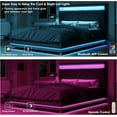 thumbnail image 3 of VEANERWOOD Queen Size Lift Up Bed Frame with Storage Headboard, Upholstered Platform Bed with Charging Station, LED Lights, No Box Spring Needed, 3 of 9