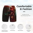 thumbnail image 3 of Balery Red Dark Skull Abstract Mens Swim Trunks Swim Shorts for Men Quick Dry Inseam Beach Shorts with Compression Liner Pocket-XX-Large, 3 of 9