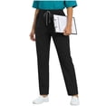 thumbnail image 2 of Xuniizn Scrub Pants for Women Drawstring Mid Rise Soft Stretchy Multi Pockets Medical Nursing Uniform Scrubs Bottoms, XS-2XL, 2 of 9