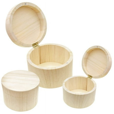UPC: 0775749254259 | Multicraft Wood Round Box Set With Magnetic Closure 3/Pkg-