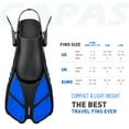 thumbnail image 6 of Swim Fins Travel Size Short Blade, Snorkeling Fins with Adjustable Buckles for Adult Men Women Kids Diving Flippers, 6 of 7