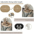 thumbnail image 3 of Aukfa Dining Table for 4-6, 42"-58" Extendable Round Kitchen Table with 16" Rustic Drop Leaf for Dining Room/Living Room, Antique White, 3 of 8