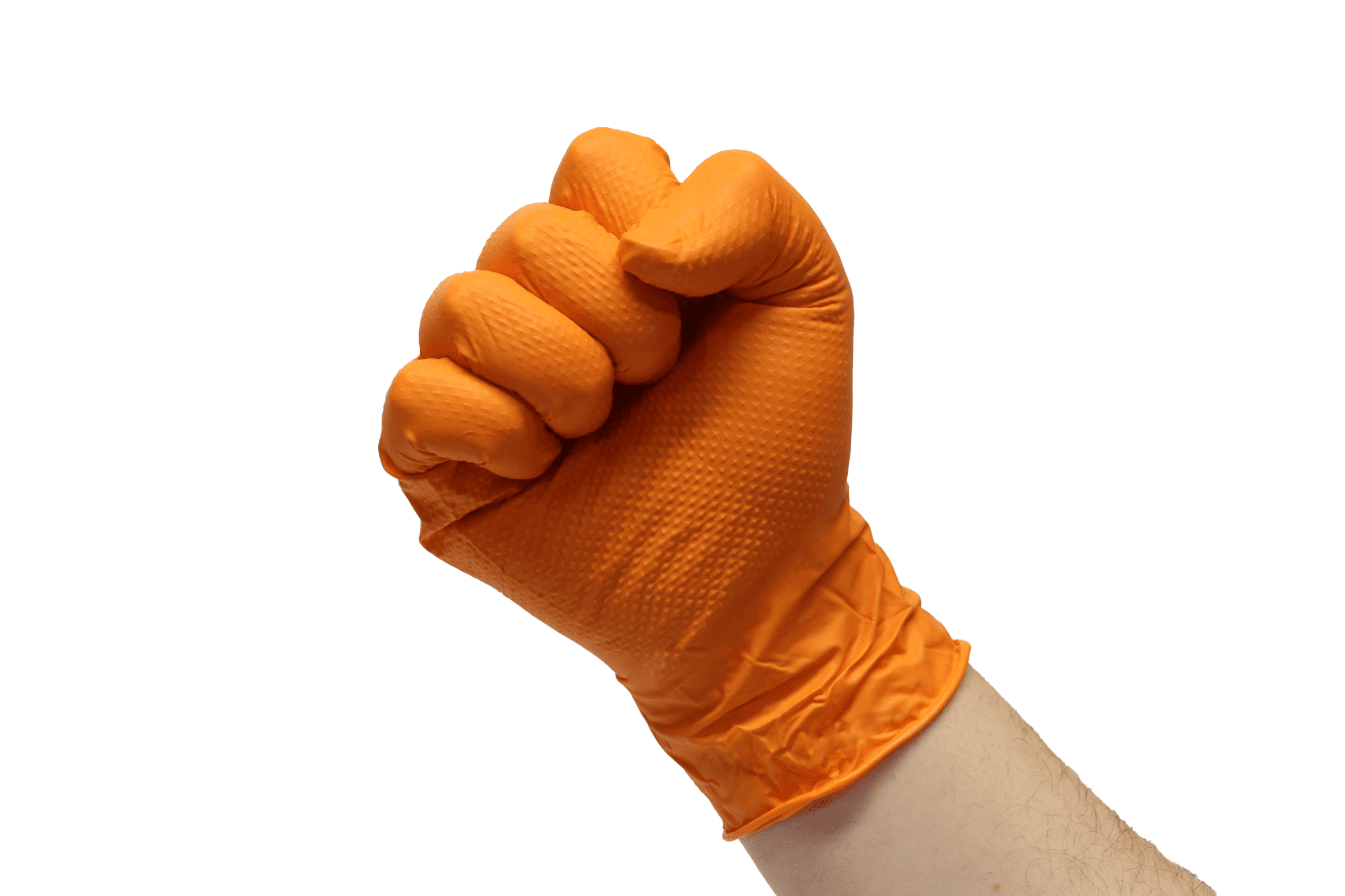 Eppco Tiger Grip Orange Nitrile Gloves, Hi-Vis, 8MIL Thickness, Diamond Texture, Extra Large, 10 Boxes