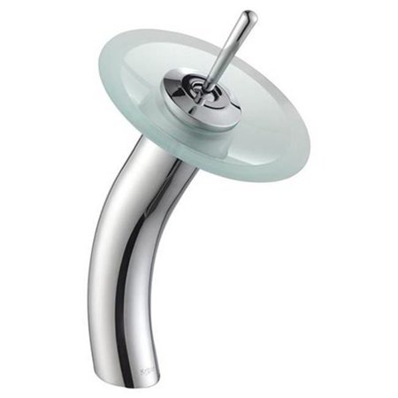 Kraus Kgw 1700ch Fr Single Hole Handle Vessel Glass Waterfall