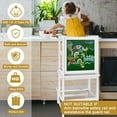thumbnail image 6 of G TALECO GEAR Kitchen Toddler Step Stool Helper with Drawing Board, Toddler Tower for Kids Standing, Wood, White, 6 of 8
