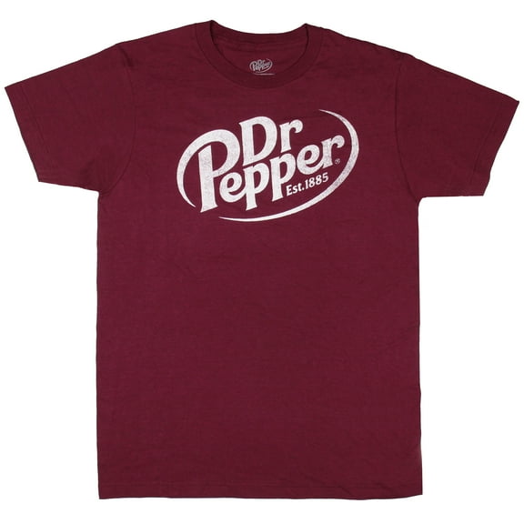 Dr. Pepper Men's Distressed Logo T-Shirt Established 1885 Short Sleeve Tee