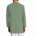 thumbnail image 6 of PiGOGI Mens Coats Winter Men Fashion Long Sleeve Leisure Outerwear Long Coat Jackets Tops Casual Outwear Green, 6 of 8