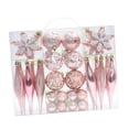 thumbnail image 4 of 40 piezas de adornos de bolas de Navidad/adornos colgantes para árboles de Navidad/decoración navideña para año Nuevo, cumpleaños, aniversario, fiesta Rosa, 4 of 8