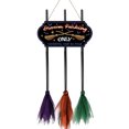 thumbnail image 2 of Halloween Witch Props Decorations,Halloween Witch Broom Parking Sign with 3 Hanging Brooms, Indoor Outdoor Party Decoration, Spooky Door Wall Decor,Welcome Sign for Home, Office, Yard, 2 of 9