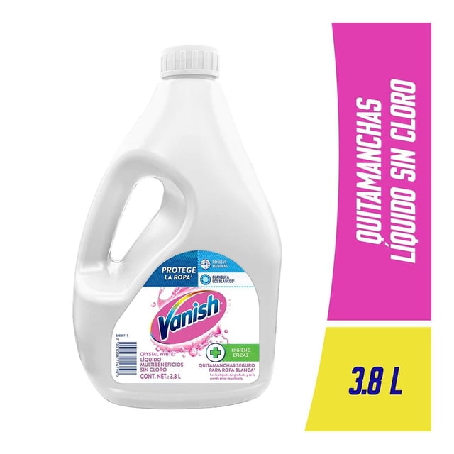 Quitamanchas Vanish Crystal White líquido para ropa blanca 3.8 l