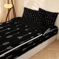 thumbnail image 2 of Erosebridal Traditional Arrow Zipper Twin Comforter Sets with Fitted Sheet and 2 Pillowcases, Gothic Cottage Zipper Bedding Set, Black Blush, Black Reversible, 2 of 7