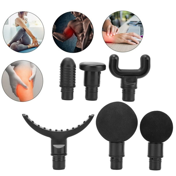 Fascia Masajeador CÓMODO 6 Tipos de Masajeador Accesorio de Armas de Masaje de Masaje de Fe Forascia, Cabeza de Masajeador, Para El Cuerpo Relajado Masaje Masaje Masaje Masaje